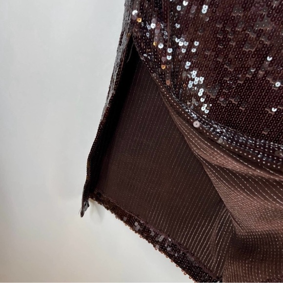 ZARA brown sequined dress - Picture 5 of 7